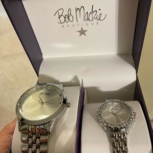 Bob Mackie his and hers watch set